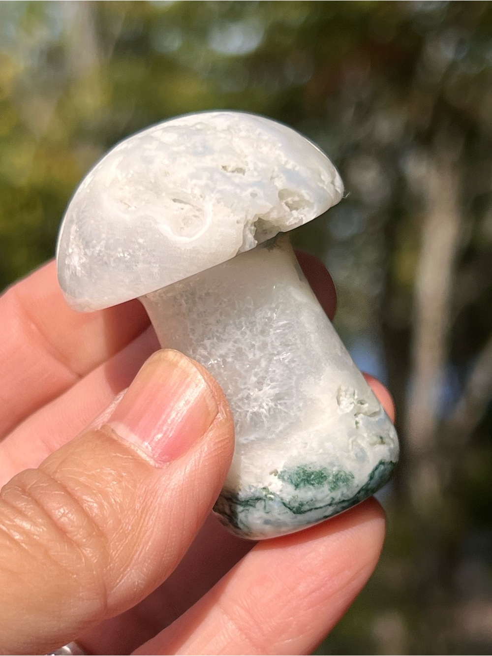 Moss (4) agate mushroom | crystal